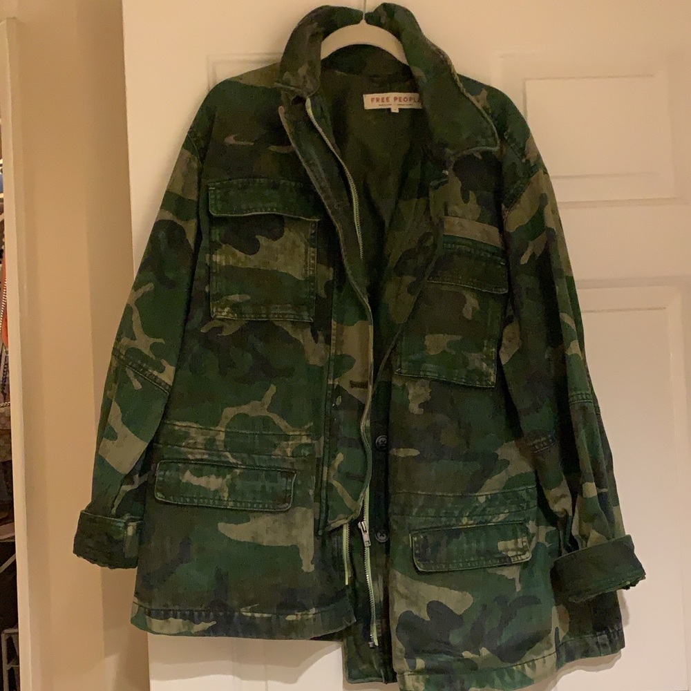 Free People Camo Utility Jacket